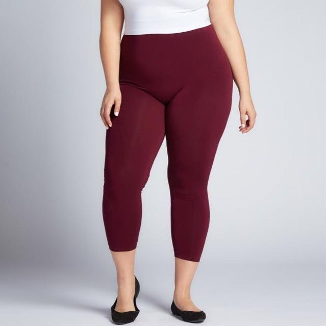 Improve Your Lifestyle Your Lifestyle 3/4 High Waisted Bamboo Leggings Red  Door Boutique