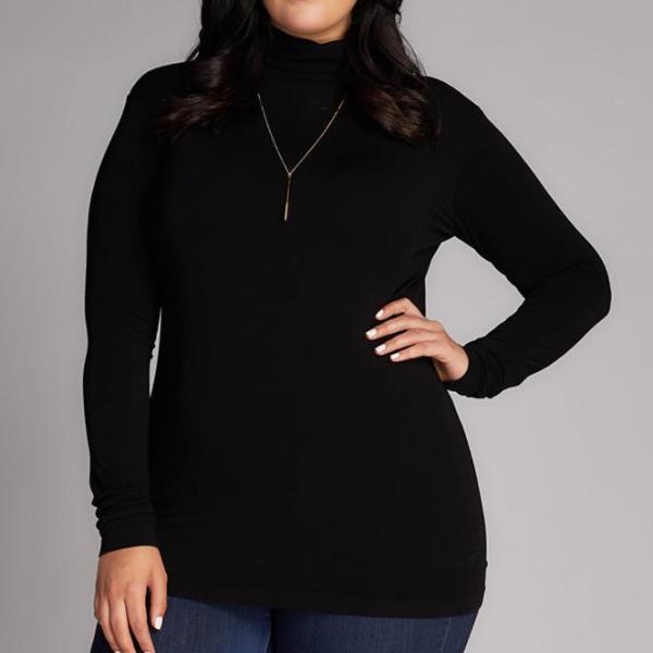 Bamboo Plus Size Turtleneck Top Sarah Kennedy Collection