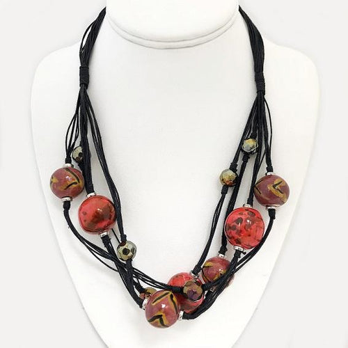 Multi Row Ball Necklace