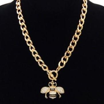 Toggle Necklace with Bee