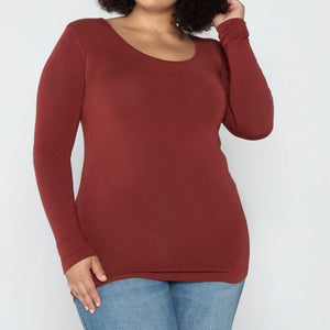 Bamboo Plus Size Long Sleeve Top