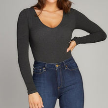 Load image into Gallery viewer, Bamboo V Neck Body Suit