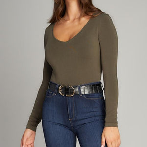 Bamboo V Neck Body Suit