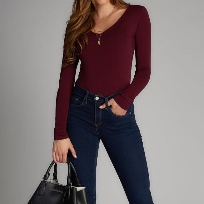 Bamboo V Neck Body Suit