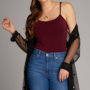 Bamboo Adjustable Long Cami
