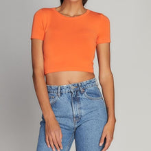 Load image into Gallery viewer, Bamboo S/S Crop Top