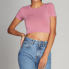Load image into Gallery viewer, Bamboo S/S Crop Top