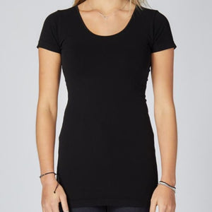 Bamboo Short Sleeve Scoop Neck Top