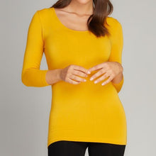 Load image into Gallery viewer, Bamboo 3/4 Sleeve Scoop Neck Top