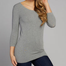 Load image into Gallery viewer, Bamboo 3/4 Sleeve Scoop Neck Top