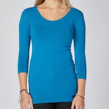 Load image into Gallery viewer, Bamboo 3/4 Sleeve Scoop Neck Top