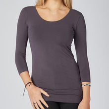Load image into Gallery viewer, Bamboo 3/4 Sleeve Scoop Neck Top