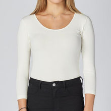Load image into Gallery viewer, Bamboo 3/4 Sleeve Scoop Neck Top