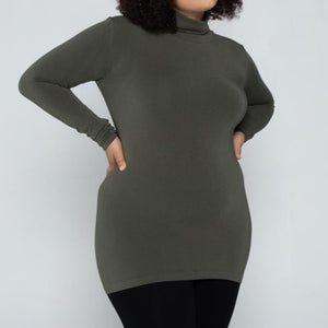 Bamboo Plus Size Turtleneck Top