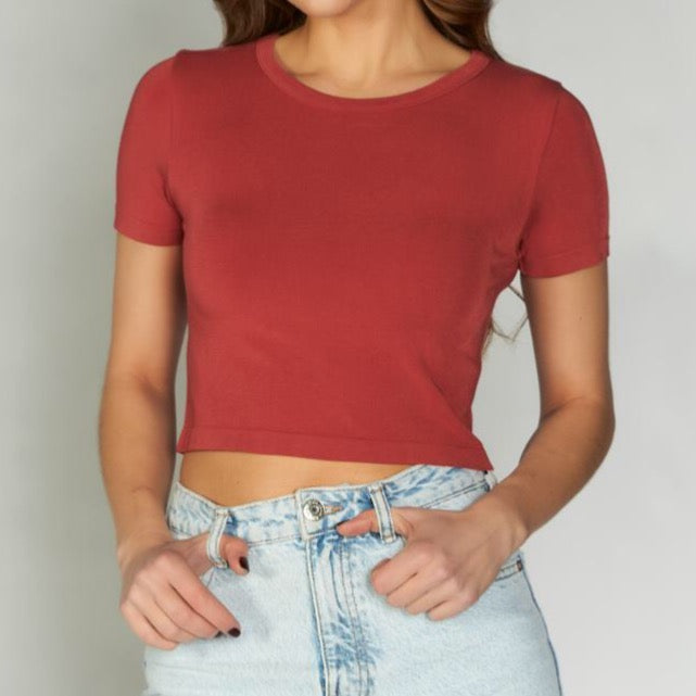 Bamboo S/S Crop Top