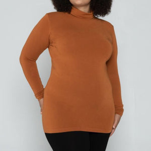 Bamboo Plus Size Turtleneck Top