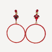 Load image into Gallery viewer, Big Hoop Crystal Earring