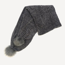 Load image into Gallery viewer, Long Knit PomPom Scarf