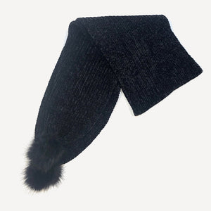 Long Knit PomPom Scarf
